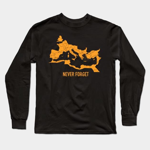 The Roman Empire Map Long Sleeve T-Shirt by MeatMan